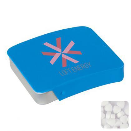 Sliding mint tin with extra strong mints (Light blue)