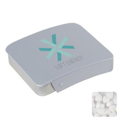 Sliding mint tin with extra strong mints (Light grey)