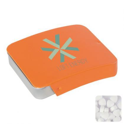 Sliding mint tin with extra strong mints (Orange)