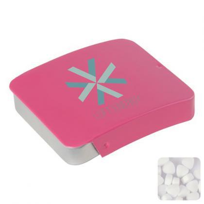 Sliding mint tin with extra strong mints (Pink)