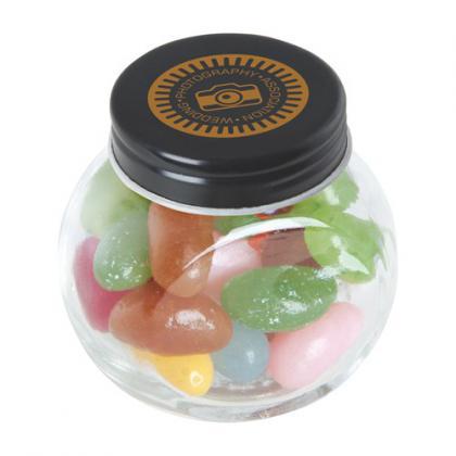 Small glass jar with jelly beans (Black)