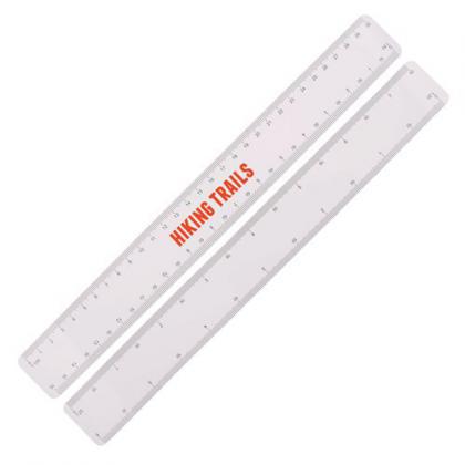 Ultra thin scale ruler, ideal for mailing, 300mm