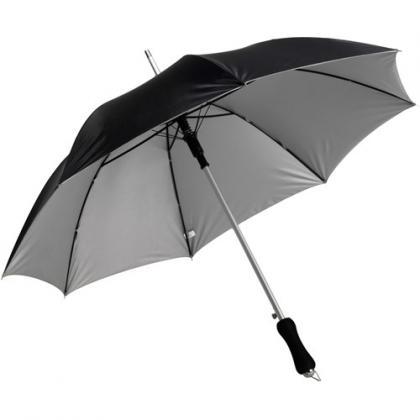 Umbrella with silver underside (Black/silver)