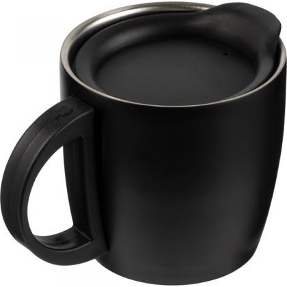 Double walled steel travel mug (350 ml) (Black)