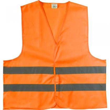 High visibility safety jacket polyester (150D)  (Orange)