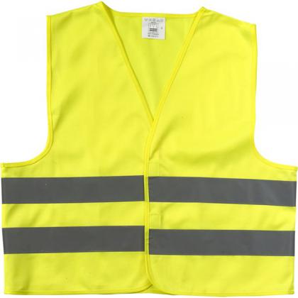 High visibility safety jacket polyester (75D) (Yellow)