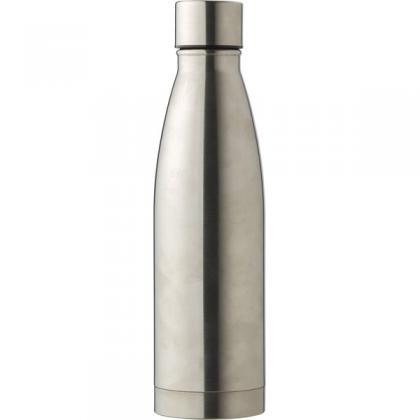 Stainless steel double walled bottle (500ml) (Silver)