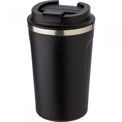 Stainless steel double-walled mug (Black)