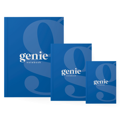 genie Notebook - A4 - Perfect Bound with Rounded Corners & Pen Loop