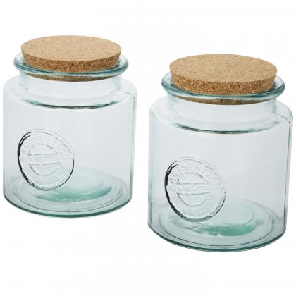 Aire 2-piece 1500 ml recycled glass container set