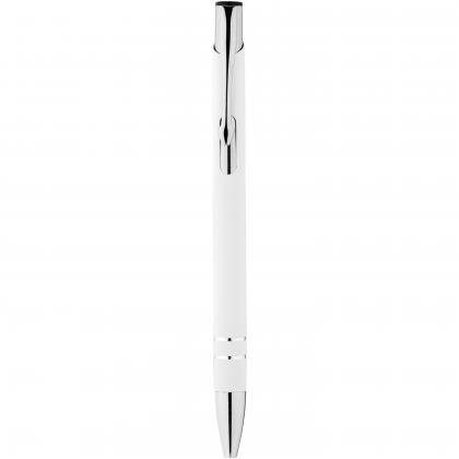 Corky ballpoint pen with rubber-coated exterior