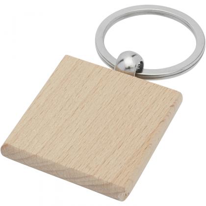 Gioia beech wood squared keychain