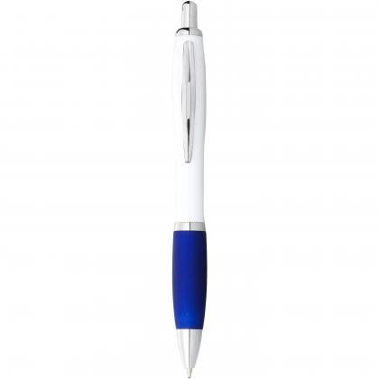 Nash ballpoint pen white barrel and coloured grip