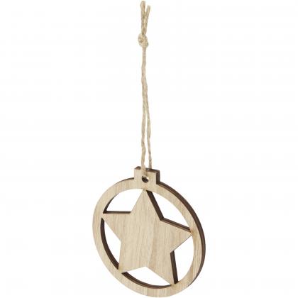 Natall wooden star ornament