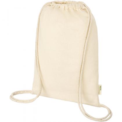 Orissa 100 g/m² GOTS organic cotton drawstring backpack 5L