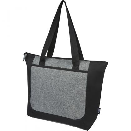 Reclaim GRS recycled two-tone zippered tote bag 15L