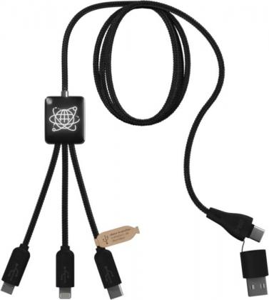 SCX.design C45 5-in-1 rPET charging cable with data transfer