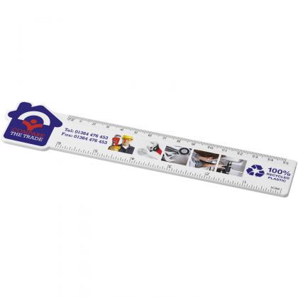 Tait 15 cm house-shaped recycled plastic ruler