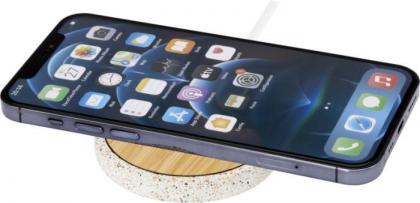 Terrazzo 10W wireless bamboo charging pad