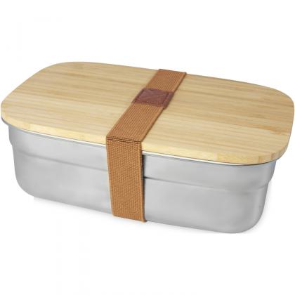 Tite stainless steel lunch box with bamboo lid