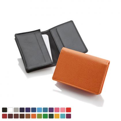 Business Card Dispenser in Belluno, a vegan coloured leatherette with a subtle grain.