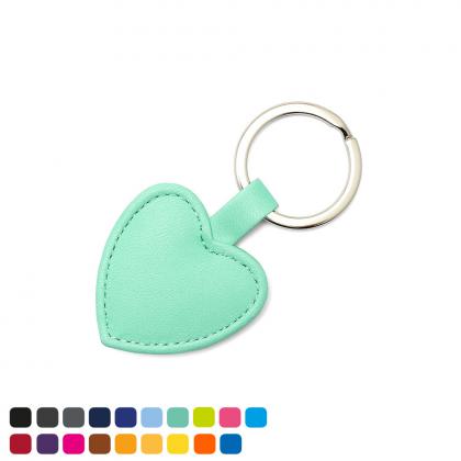 Heart Shaped Key Fob in Soft Touch Vegan Torino PU.