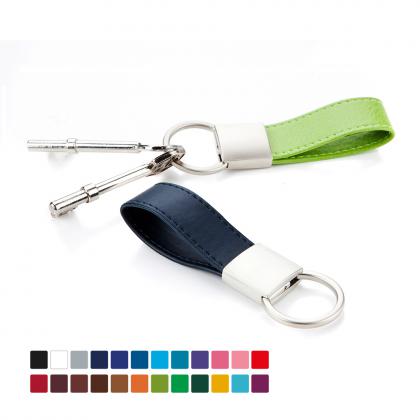 Deluxe Mini Loop Key Fob in Belluno, a vegan coloured leatherette with a subtle grain.