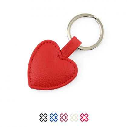 Heart Shaped key Fob in recycled Como.